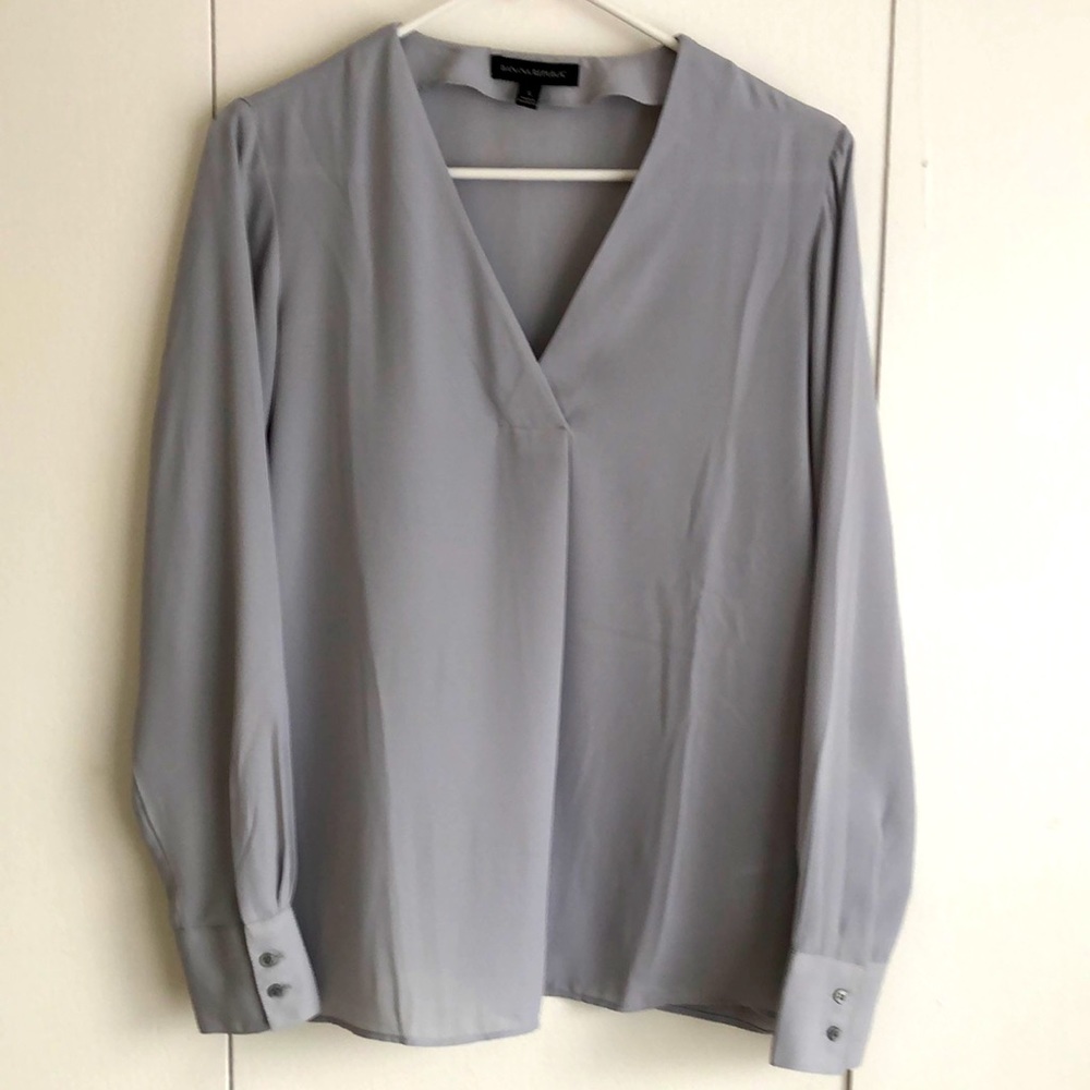 Banana Republic Blouse, sheer gray polyester